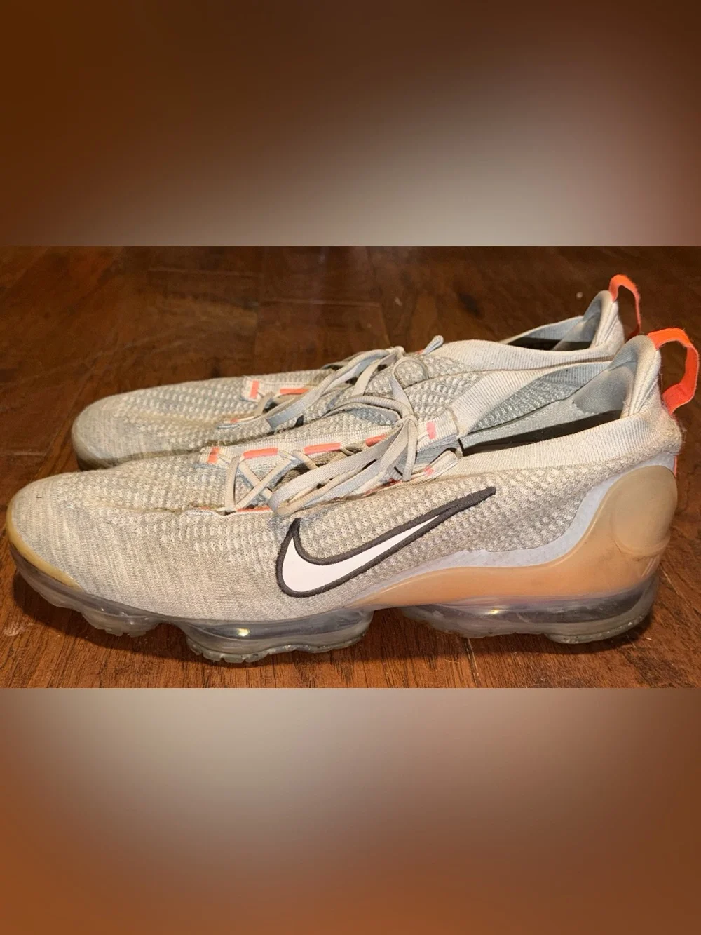 Nike Air VaporMax 2021 Flyknit Grey Fog Bright Mango